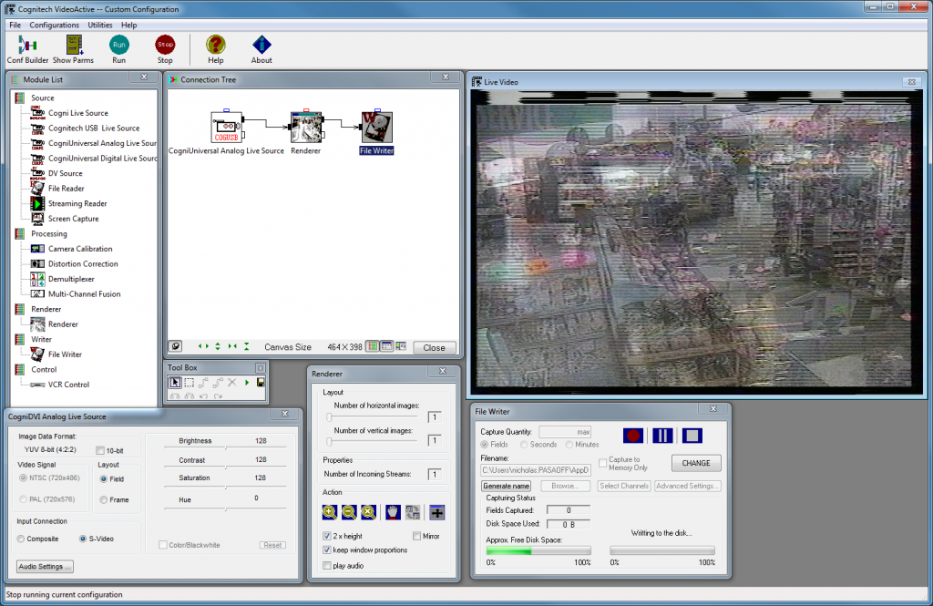 VideoActive Workspace for Live Video Capturing