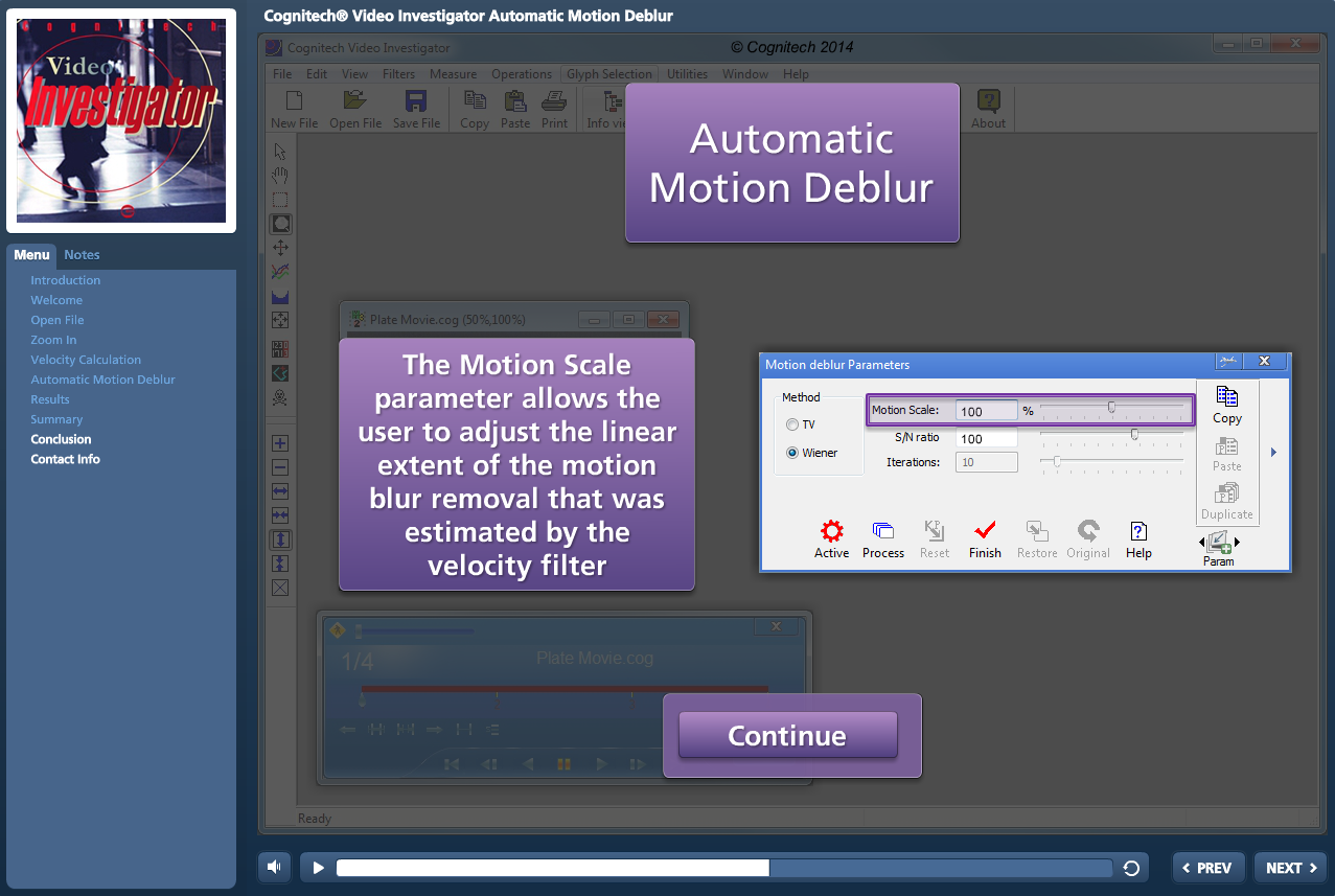 Video Investigator Motion Deblur Tutorial