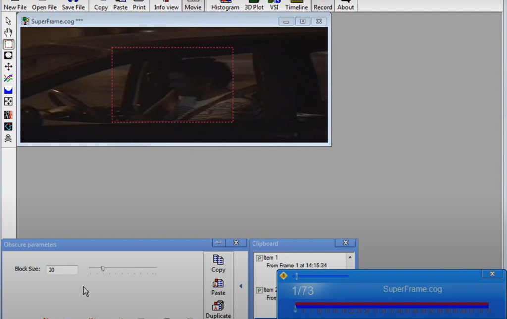 CCTV Footage with Forensic Software