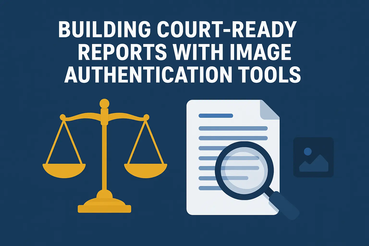 Building Court-Ready Reports with Image Authentication Tools